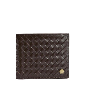 Barbour Farne Woven Leather Wallet Brown