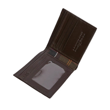 Barbour Farne Woven Leather Wallet Brown