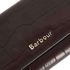 Barbour Faux Croc French Purse Classic Black Cherry Barbour
