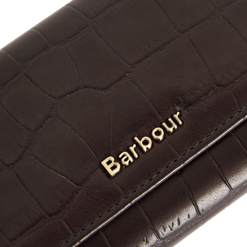 Barbour Faux Croc French Purse Classic Black Cherry Barbour