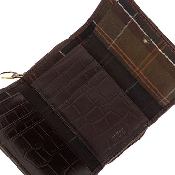 Barbour Faux Croc French Purse Classic Black Cherry Barbour