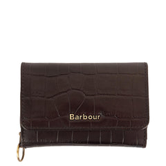 Barbour Faux Croc French Purse Classic Black Cherry Barbour