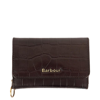 Barbour Faux Croc French Purse Classic Black Cherry Barbour
