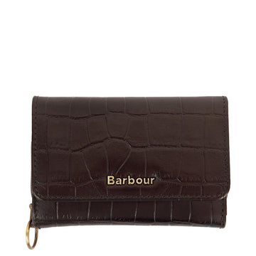 Barbour Faux Croc French Purse Classic Black Cherry Barbour