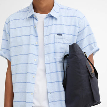 Barbour Faverdale Striped Summer Fit Shirt Blue