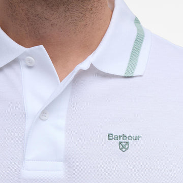 Barbour Ferrybridge Lightweight Polo Shirt White - Parasol Store