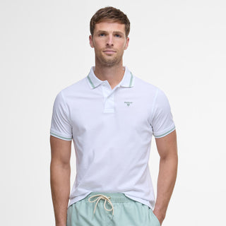 Barbour Ferrybridge Lightweight Polo Shirt White - Parasol Store