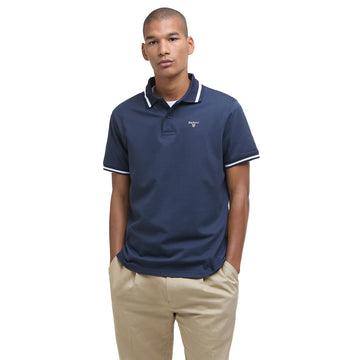 Barbour Ferrybridge Lightweight Tailored Fit Polo Shirt Navy - Parasol Store