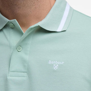 Barbour Ferrybridge Lightweight Tailored Fit Polo Shirt Pale Apple - Parasol Store