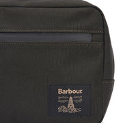Barbour Field Canvas Washbag Olive/Black - Parasol Store
