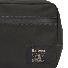 Barbour Field Canvas Washbag Olive/Black - Parasol Store