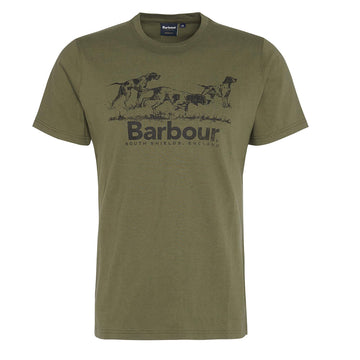 Barbour Field Dog Graphic T-Shirt Mid Olive - Parasol Store