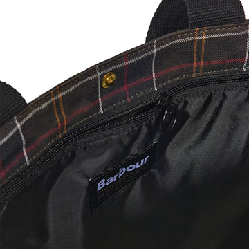 Barbour Field Patchwork Tartan Tote Bag Sage / Classic