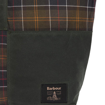 Barbour Field Patchwork Tartan Tote Bag Sage / Classic