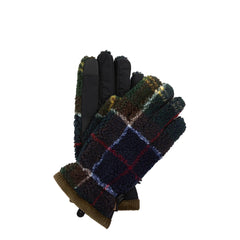 Barbour Field Tartan Fleece Gloves Classic Tartan - Parasol Store