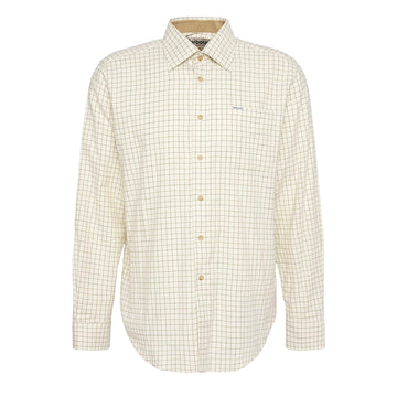 Barbour Field Tattersall Regular Shirt Green/Brown - Parasol Store