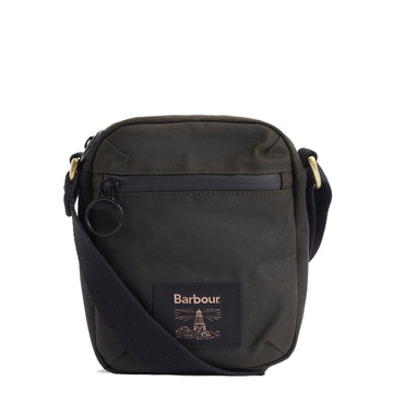 Barbour Field Wax Crossbody Bag Olive/Black - Parasol Store