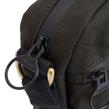 Barbour Field Wax Crossbody Bag Olive/Black - Parasol Store