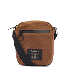 Barbour Field Wax Crossbody Bag Tan/Black - Parasol Store