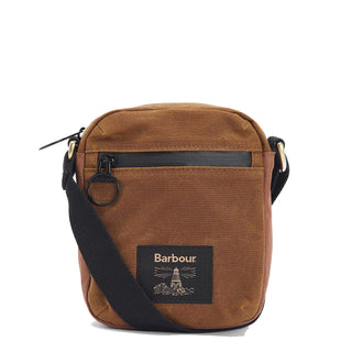 Barbour Field Wax Crossbody Bag Tan/Black - Parasol Store