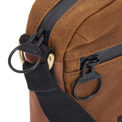 Barbour Field Wax Crossbody Bag Tan/Black - Parasol Store
