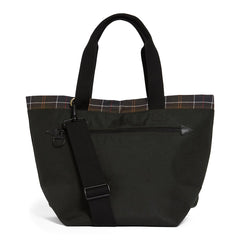 Barbour Field Waxed Carry All Tote Bag Sage / Classic