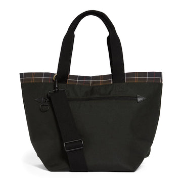 Barbour Field Waxed Carry All Tote Bag Sage / Classic
