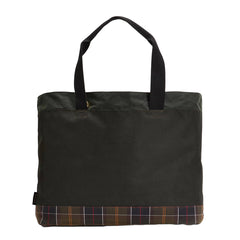 Barbour Field Waxed Tote Bag Sage/Classic - Parasol Store
