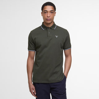 Barbour Fielding Tailored Polo Shirt Olive - Parasol Store