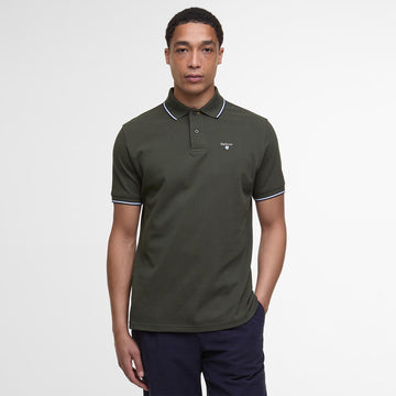 Barbour Fielding Tailored Polo Shirt Olive - Parasol Store