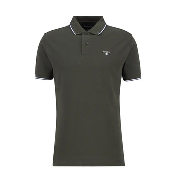 Barbour Fielding Tailored Polo Shirt Olive - Parasol Store