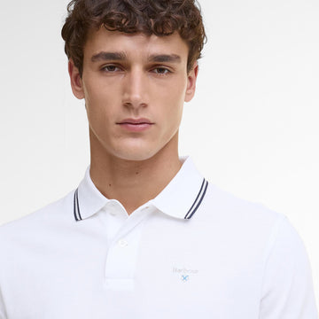 Barbour Fielding Tailored Polo Shirt White - Parasol Store