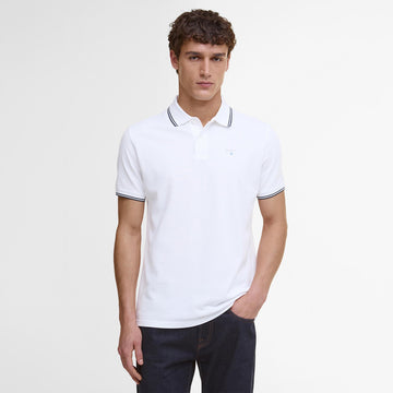 Barbour Fielding Tailored Polo Shirt White - Parasol Store