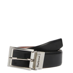 Barbour Fife Reversible Leather Belt Black/Chestnut Brown - Parasol Store