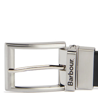 Barbour Fife Reversible Leather Belt Black/Chestnut Brown - Parasol Store