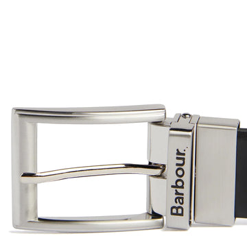 Barbour Fife Reversible Leather Belt Black/Chestnut Brown - Parasol Store