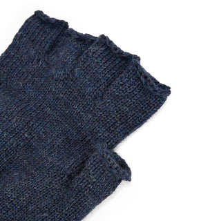 Barbour Fingerless Wool Gloves Navy - Parasol Store