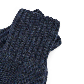 Barbour Fingerless Wool Gloves Navy - Parasol Store