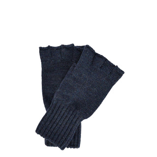 Barbour Fingerless Wool Gloves Navy - Parasol Store