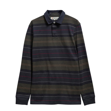 Barbour Frith Tartan Stripe L/S Rugby Shirt Navy