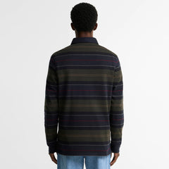 Barbour Frith Tartan Stripe L/S Rugby Shirt Navy