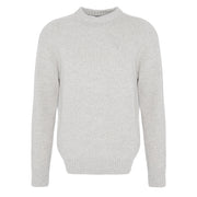 Barbour Grangetown Merino Crew Neck Sweater Light Grey - Parasol Store