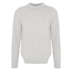 Barbour Grangetown Merino Crew Neck Sweater Light Grey - Parasol Store