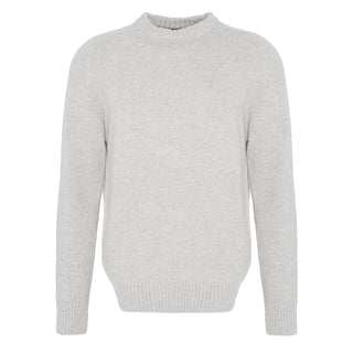 Barbour Grangetown Merino Crew Neck Sweater Light Grey - Parasol Store
