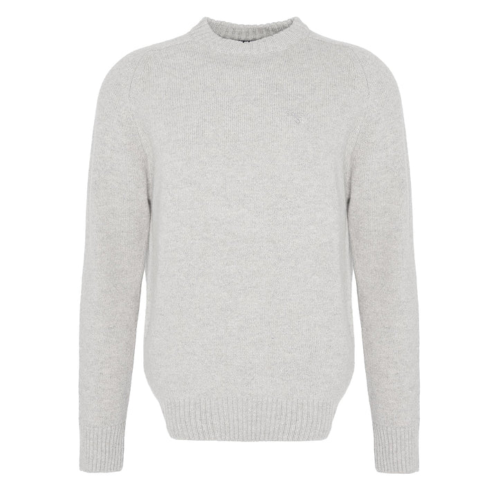 Barbour Grangetown Merino Crew Neck Sweater Light Grey - Parasol Store