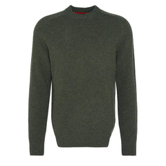 Barbour Grangetown Merino Crew Neck Sweater Mid Olive - Parasol Store