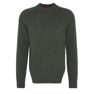 Barbour Grangetown Merino Crew Neck Sweater Mid Olive - Parasol Store