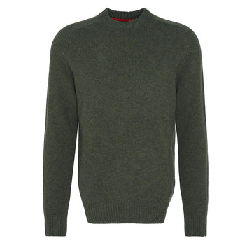 Barbour Grangetown Merino Crew Neck Sweater Mid Olive - Parasol Store