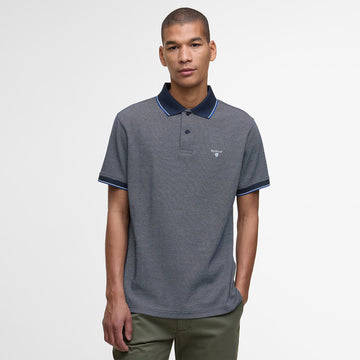 Barbour Hanswell Tailored Polo Shirt Navy - Parasol Store