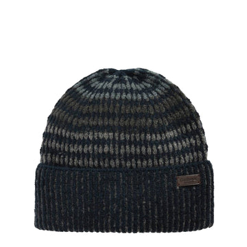 Barbour Harray Beanie Hat Navy/Basalt Blue - Parasol Store